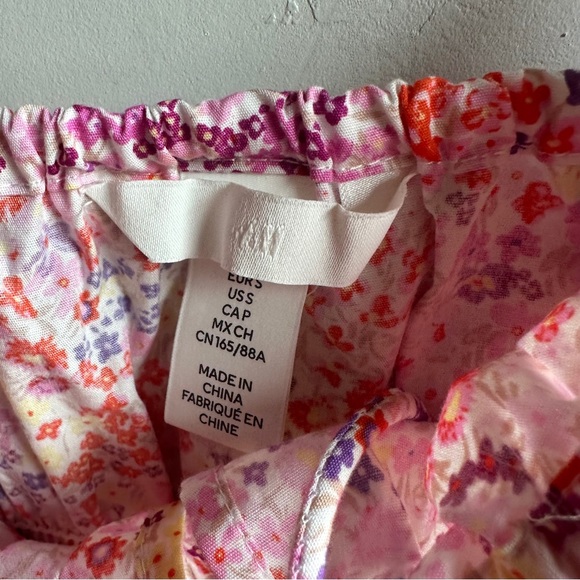 H&M Maxi Peasant/Milkmaid Floral Dress with Keyhole Bodice and Smocking Sz S‎ - Picture 12 of 12